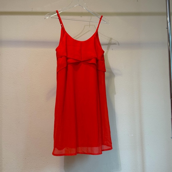 Lulus Dresses & Skirts - Lulu's Bright Red Spaghetti Strap Shift Dress